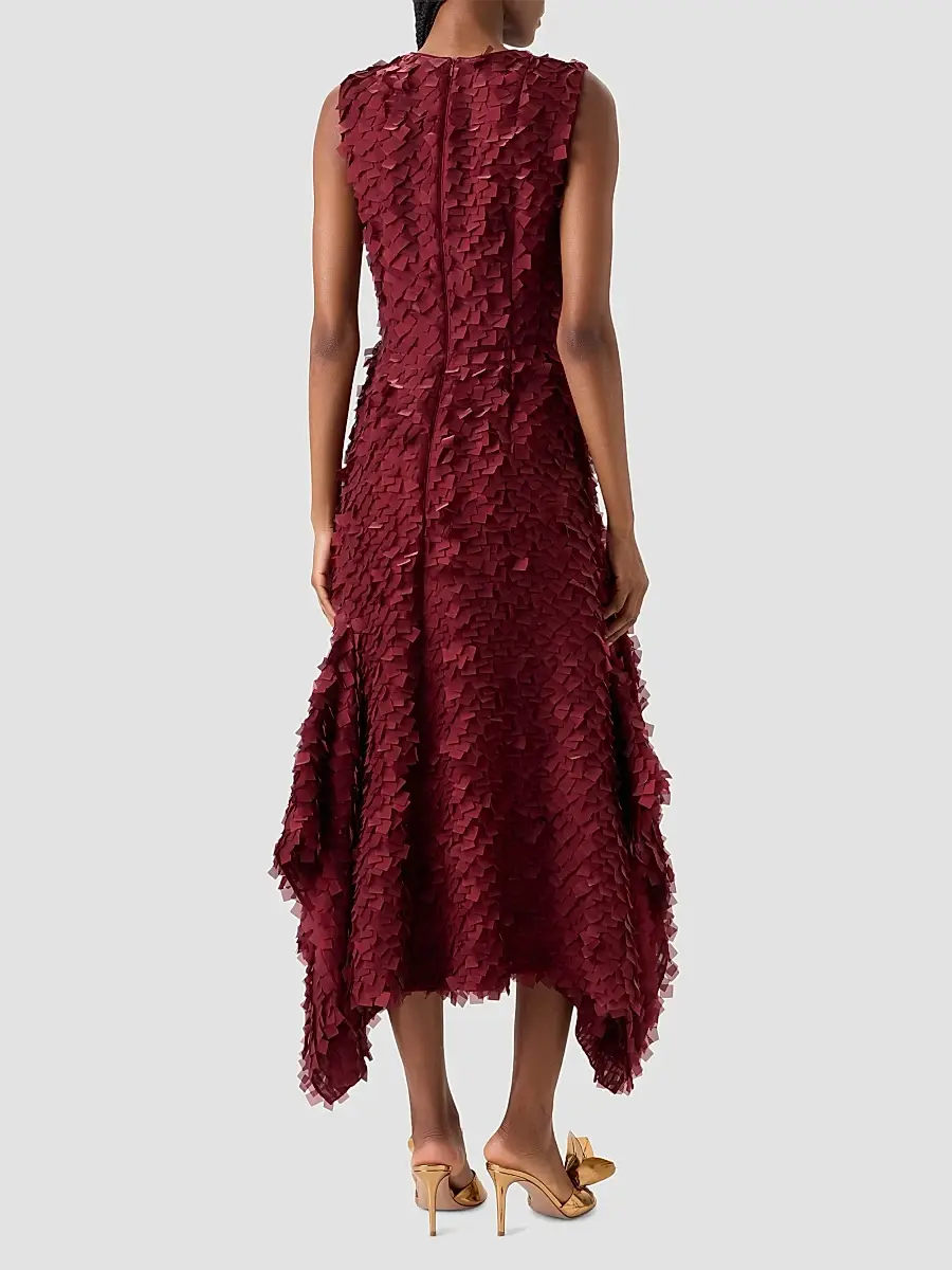 Akris Women's Silk-Organza Layered Tile Midi-Dress | Thumbnail 3 Akris Women's Silk-Organza Layered Tile Midi-Dress | Thumbnail 3