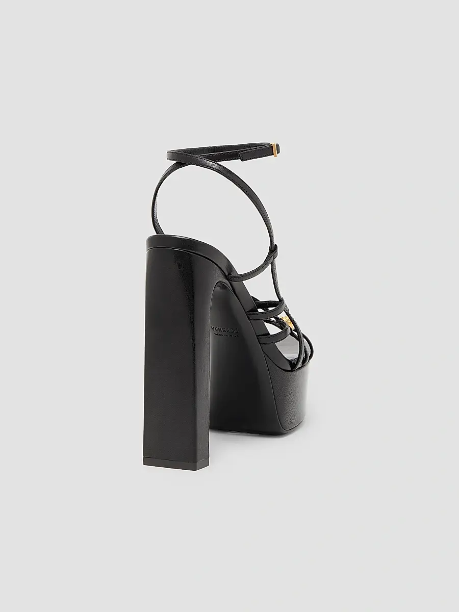 Versace Women's 140MM Medusa-Detail Leather Platform Sandals | Thumbnail 3 Versace Women's 140MM Medusa-Detail Leather Platform Sandals | Thumbnail 3