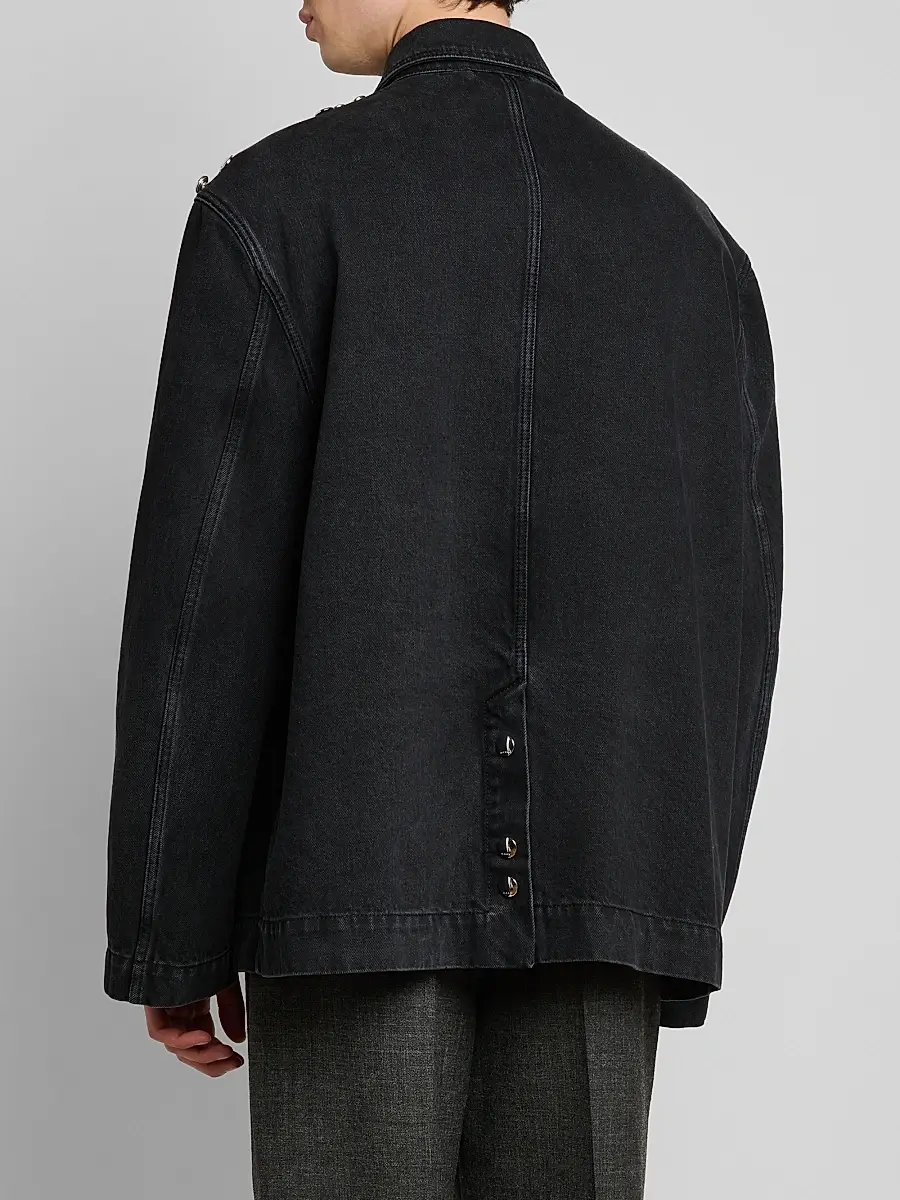 Marni Men's Studded Cotton Denim Jacket | Thumbnail 3 Marni Men's Studded Cotton Denim Jacket | Thumbnail 3