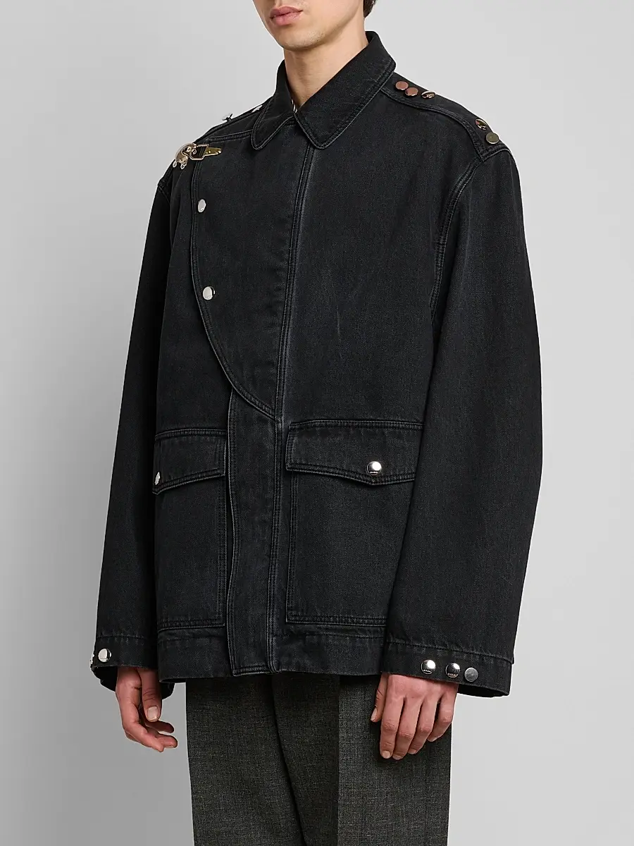 Marni Men's Studded Cotton Denim Jacket | Thumbnail 4 Marni Men's Studded Cotton Denim Jacket | Thumbnail 4