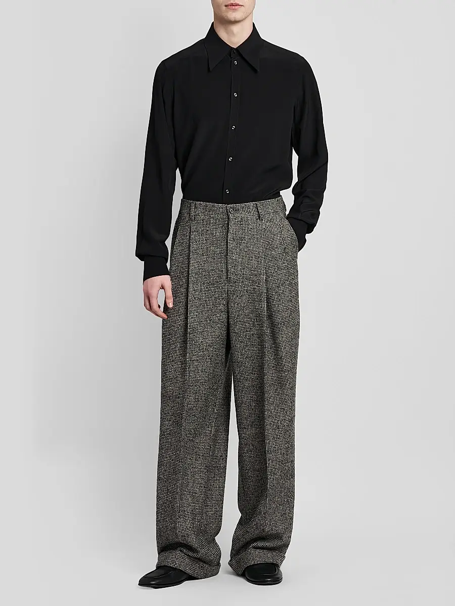 Dolce & Gabbana Men's Silk Georgette Shirt | Thumbnail 2 Dolce & Gabbana Men's Silk Georgette Shirt | Thumbnail 2