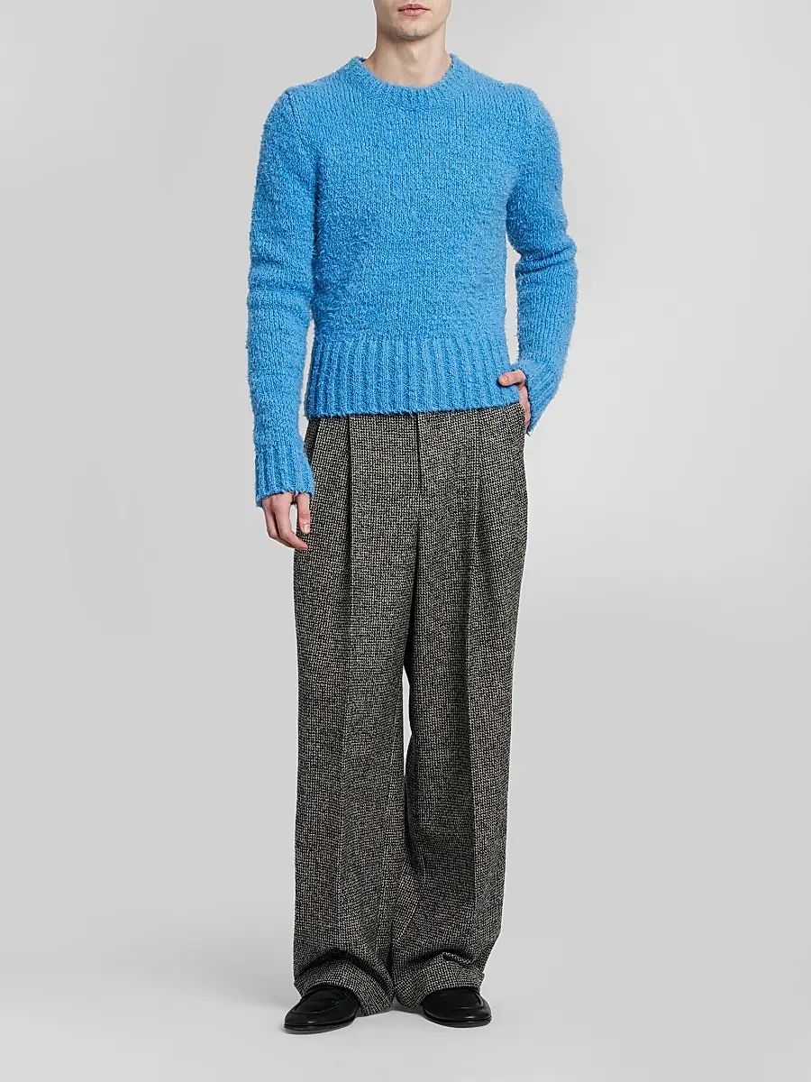 Dolce & Gabbana Men's High Pile Crewneck Sweater | Thumbnail 2