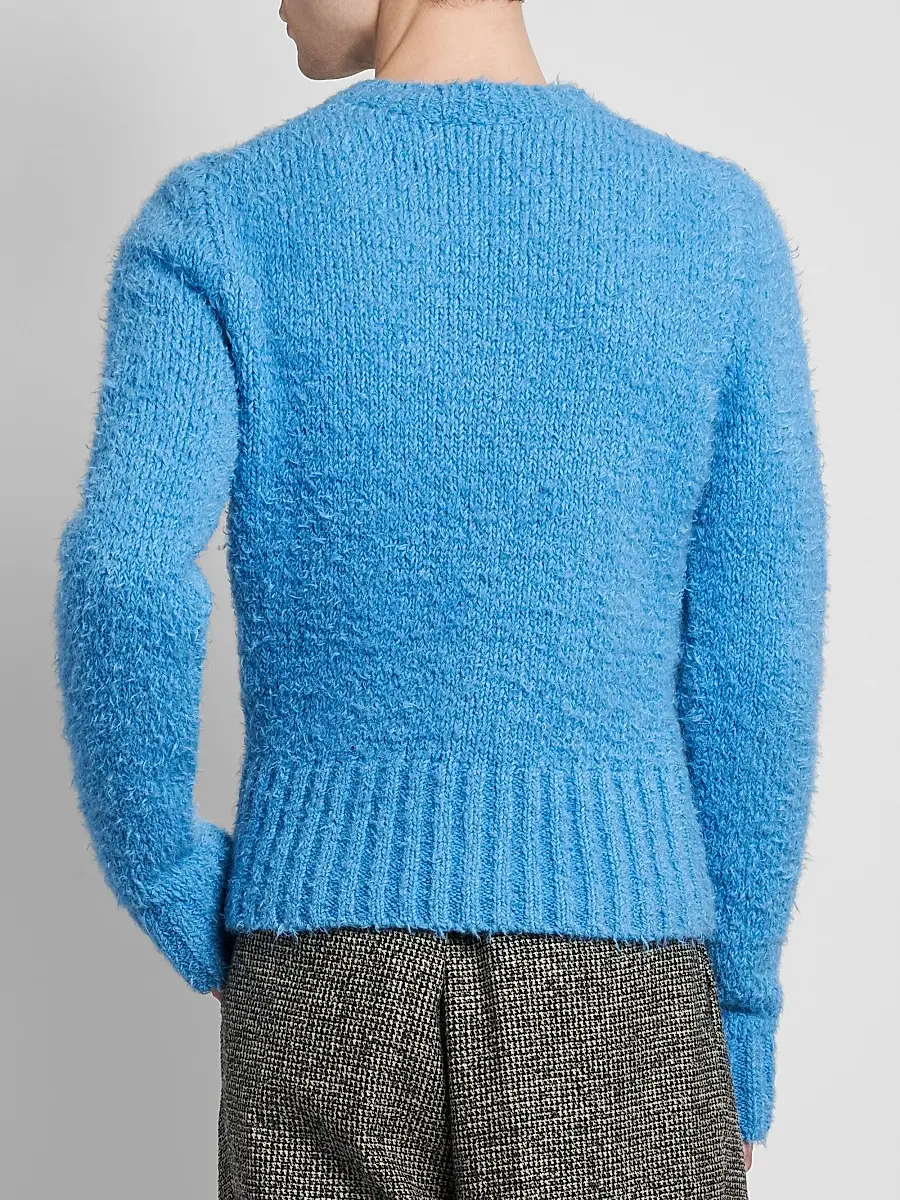 Dolce & Gabbana Men's High Pile Crewneck Sweater | Thumbnail 3