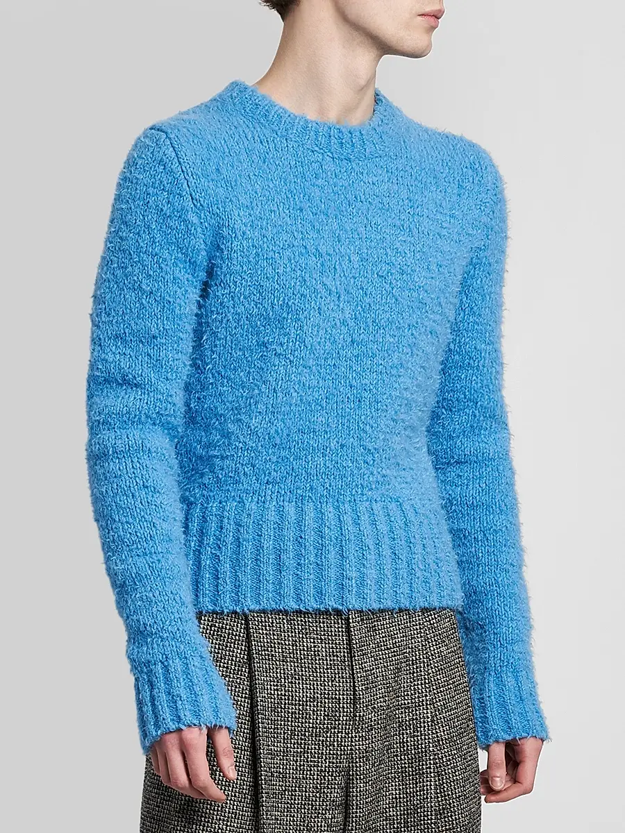 Dolce & Gabbana Men's High Pile Crewneck Sweater | Thumbnail 4