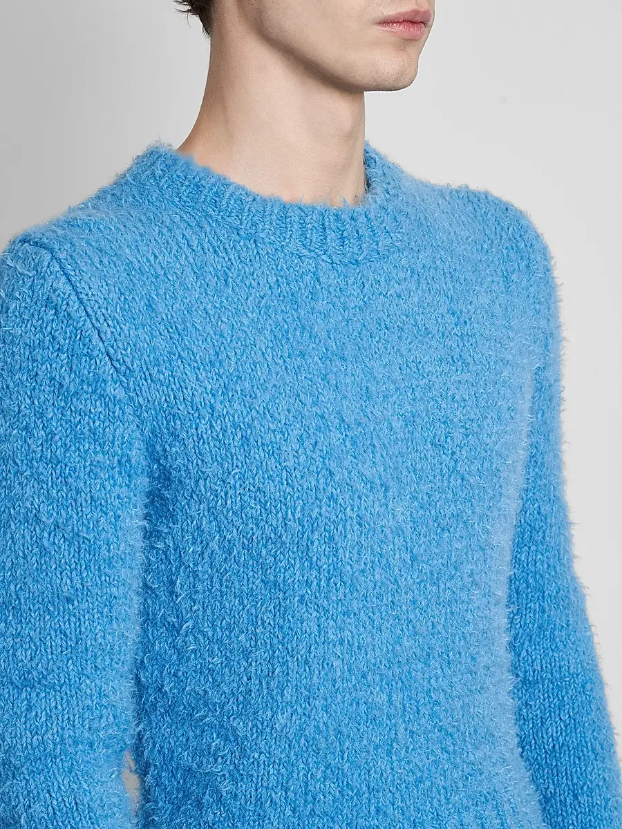 Dolce & Gabbana Men's High Pile Crewneck Sweater | Thumbnail 5