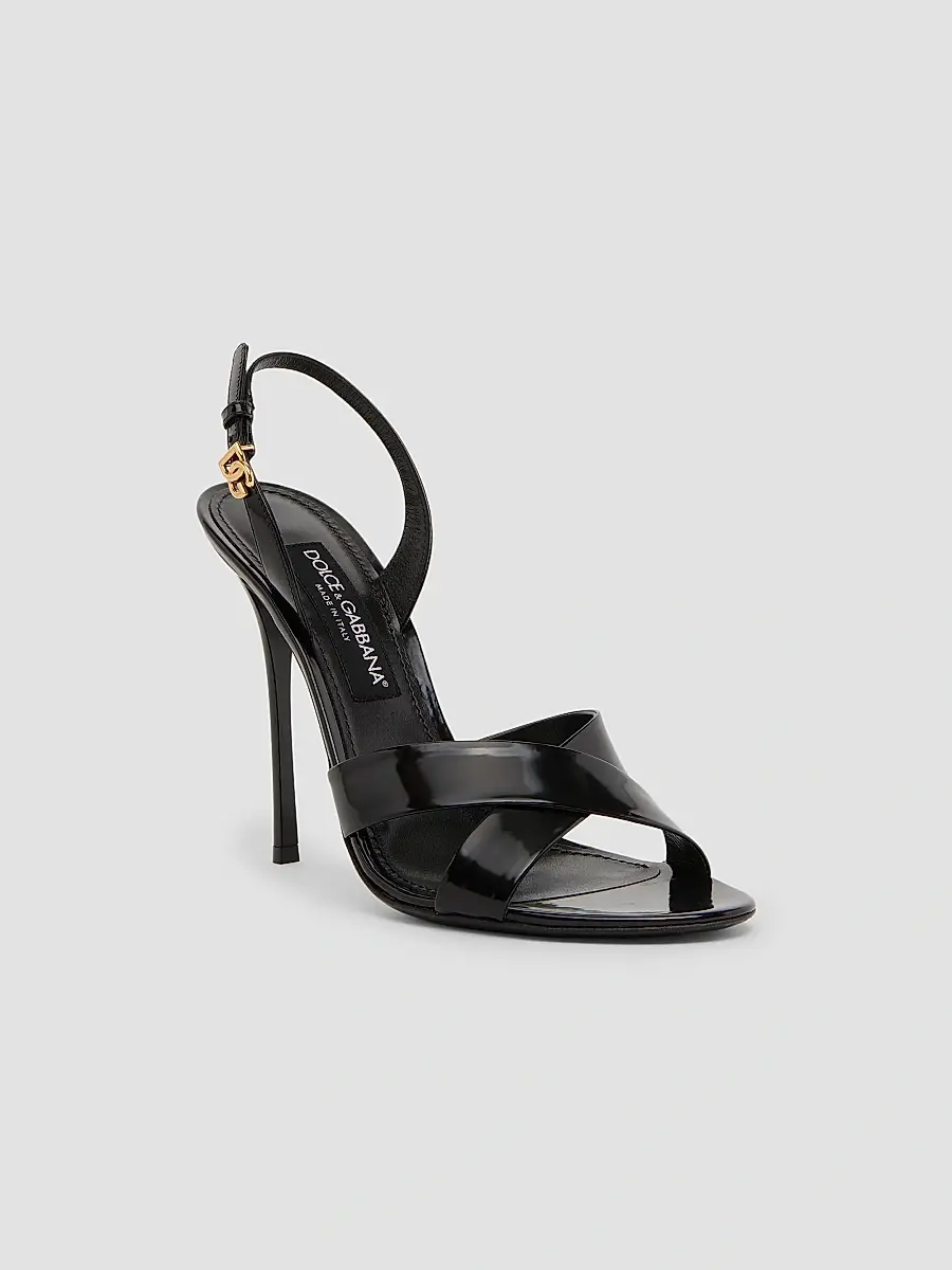 Dolce & Gabbana Women's 105MM Leather Slingback Sandals | Thumbnail 3