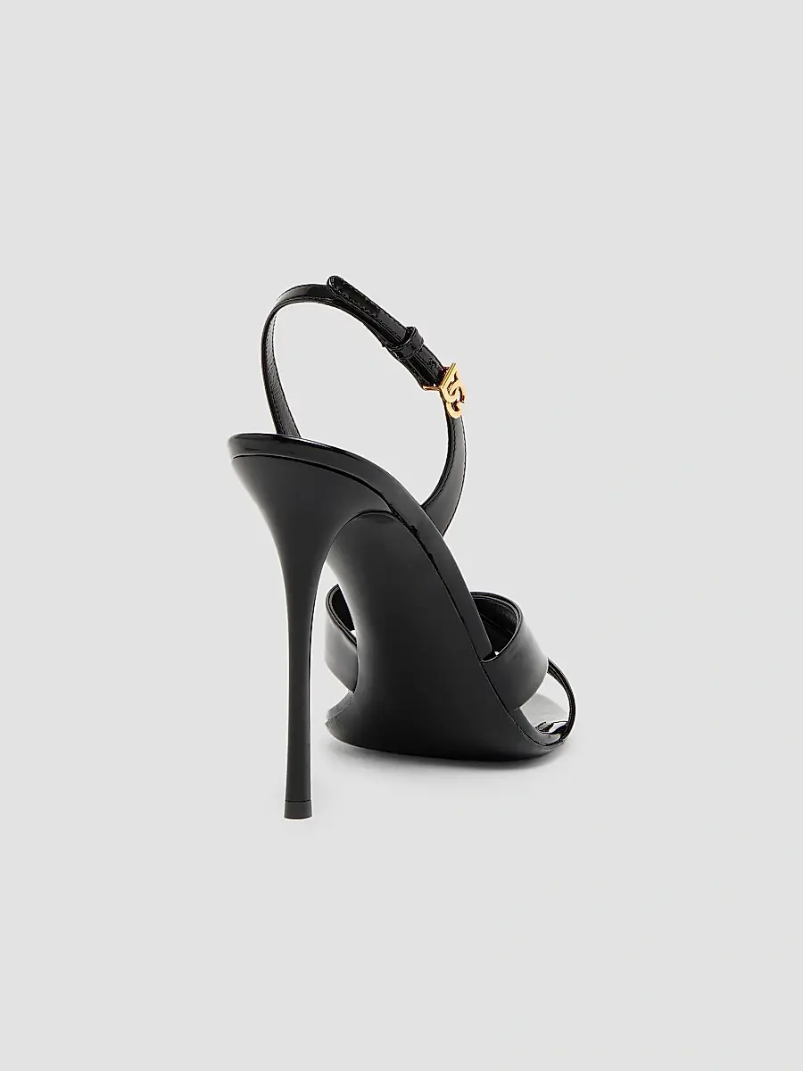 Dolce & Gabbana Women's 105MM Leather Slingback Sandals | Thumbnail 4