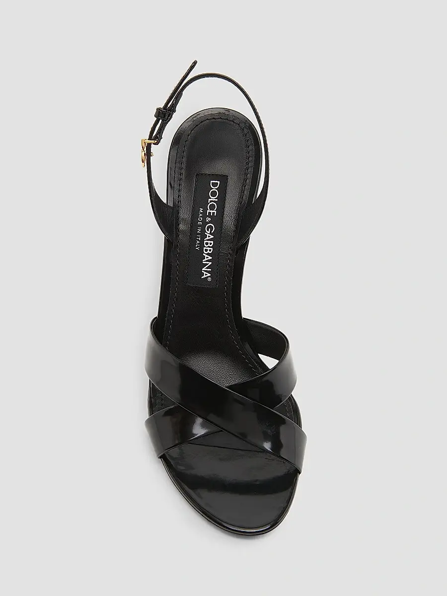 Dolce & Gabbana Women's 105MM Leather Slingback Sandals | Thumbnail 5