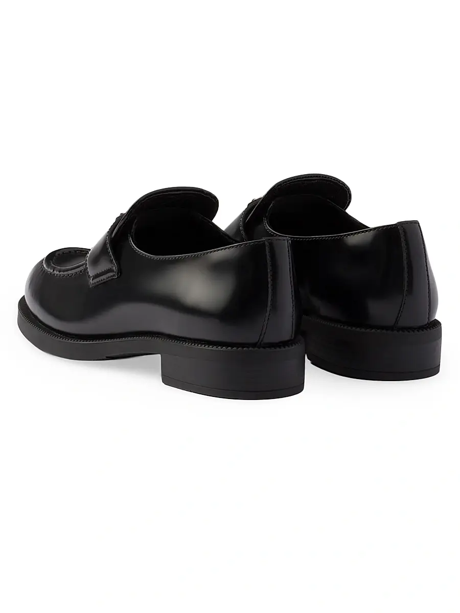 Prada Women's Brushed Leather Loafers | Thumbnail 4 Prada Women's Brushed Leather Loafers | Thumbnail 4