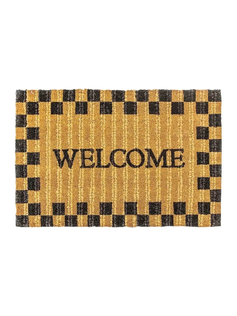 MacKenzie-Childs Welcome Checked Entrance Mat