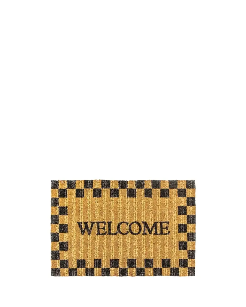 MacKenzie-Childs Welcome Checked Entrance Mat