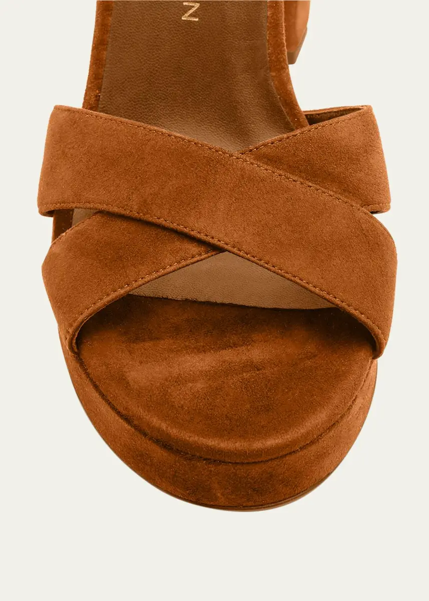 Stuart Weitzman Dayna Suede Crisscross Platform Sandals | Thumbnail 5 Stuart Weitzman Dayna Suede Crisscross Platform Sandals | Thumbnail 5