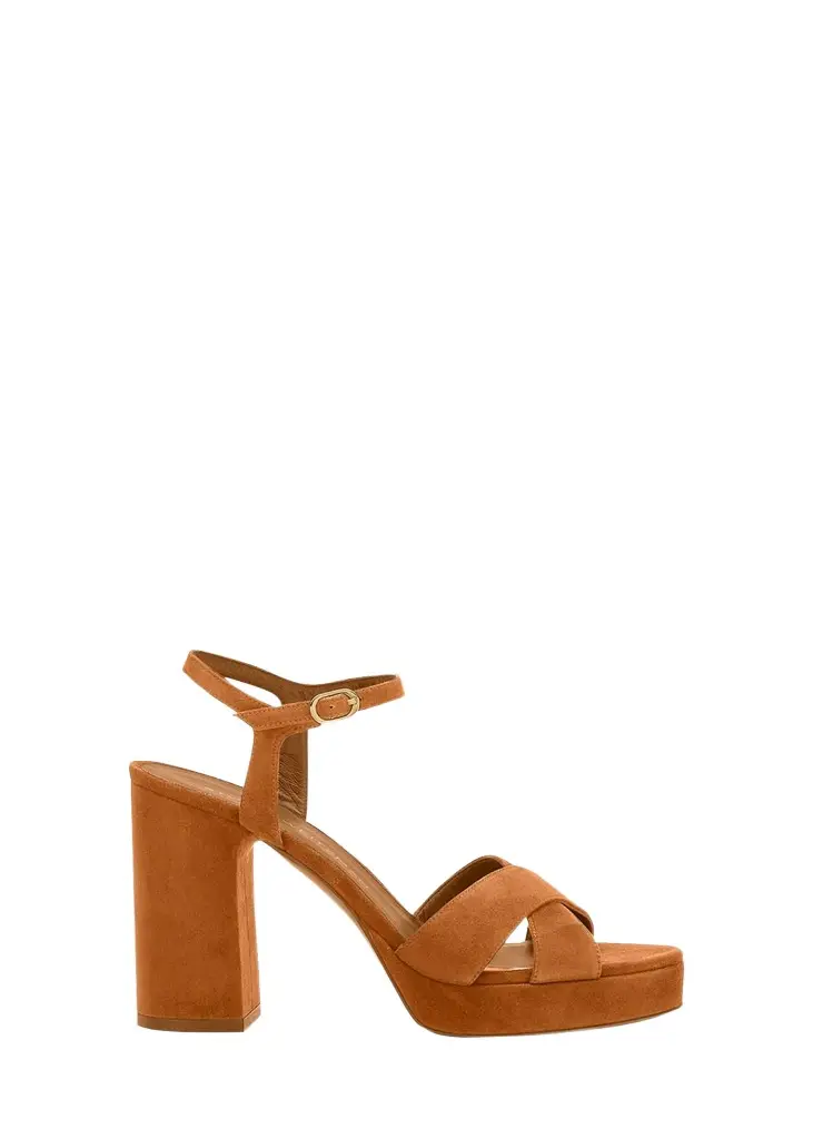 Stuart Weitzman Dayna Suede Crisscross Platform Sandals