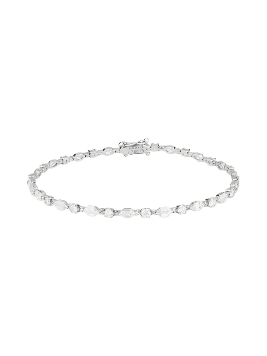 18K White Gold Elongated Diamond Bracelet 18K White Gold Elongated Diamond Bracelet
