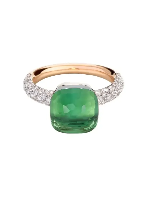 Nudo Classic Ring with Prasiolite and Green Agate