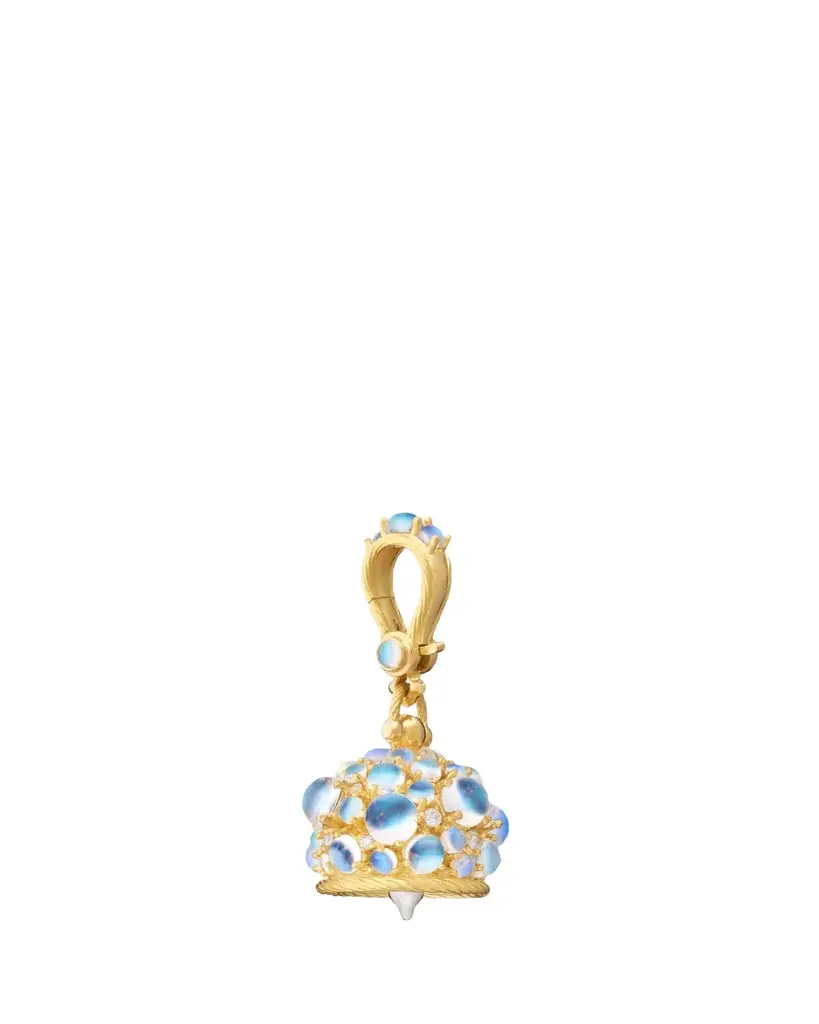 Paul Morelli 18K Yellow Gold #3 Cabochon Moonstone Meditation Bell with Diamonds | Image 1 Paul Morelli 18K Yellow Gold #3 Cabochon Moonstone Meditation Bell with Diamonds | Image 1