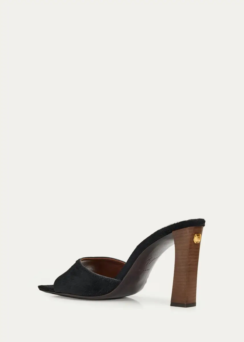 Giuseppe Zanotti 90mm Calf Hair Mules | Thumbnail 2 Giuseppe Zanotti 90mm Calf Hair Mules | Thumbnail 2