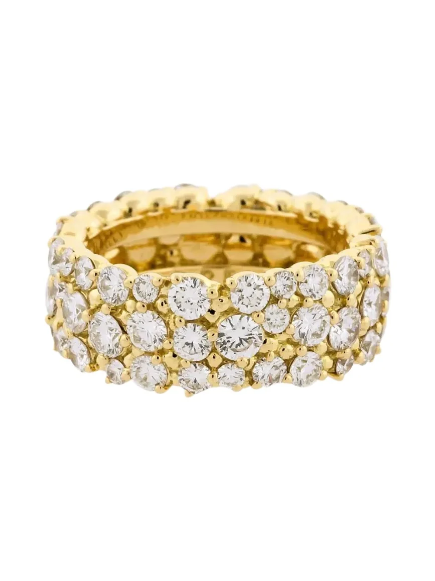18K Yellow Gold Diamond 8mm Confetti Ring