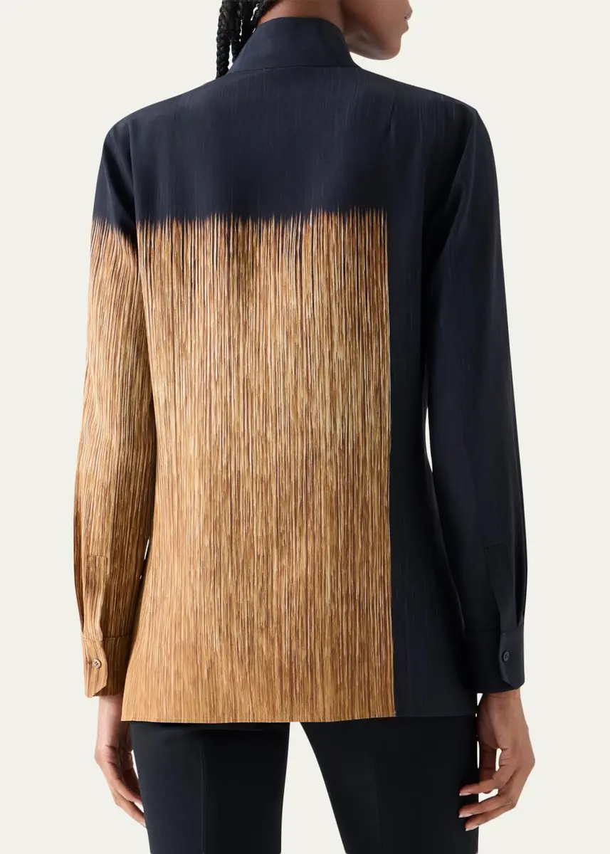 Akris Oro Lienzo Silk Crepe Tunic Blouse | Thumbnail 3 Akris Oro Lienzo Silk Crepe Tunic Blouse | Thumbnail 3