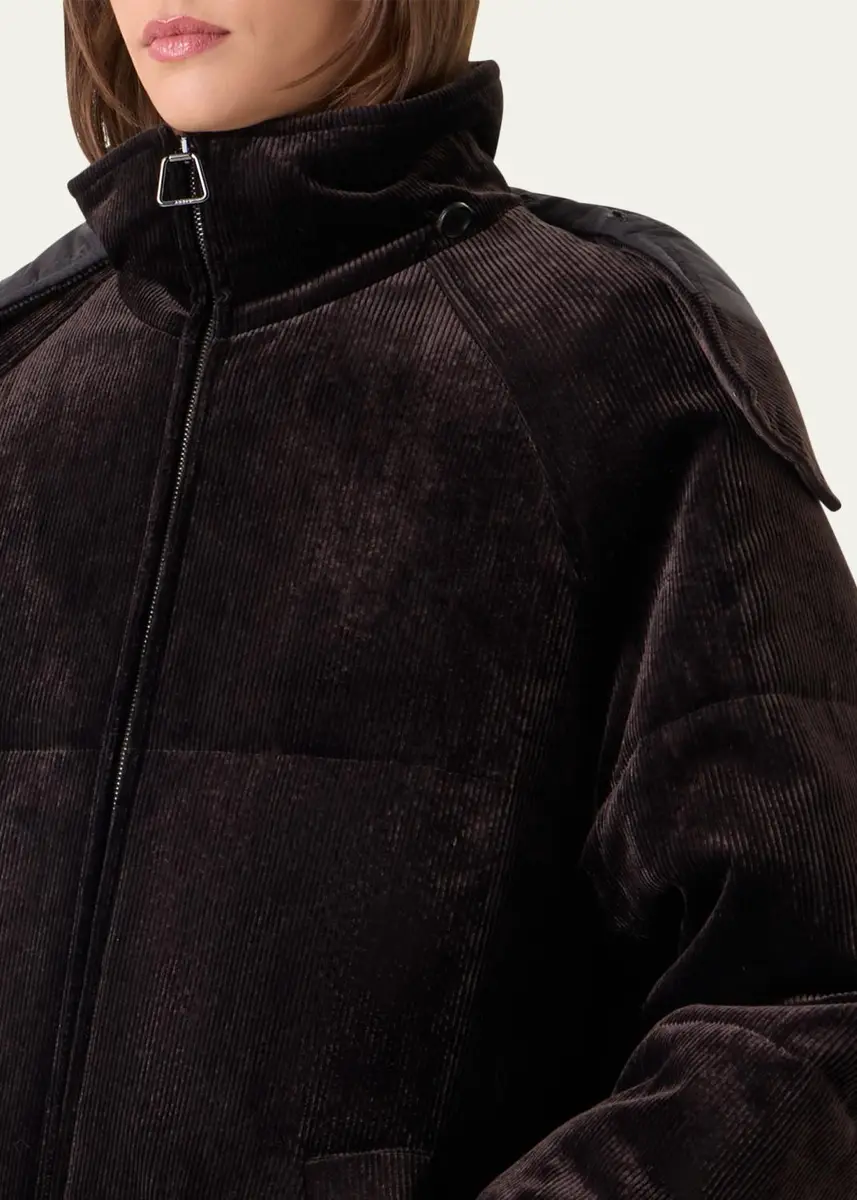 Akris Wednesday Corduroy Oversized Parka Jacket With Detachable Hood | Thumbnail 5 Akris Wednesday Corduroy Oversized Parka Jacket With Detachable Hood | Thumbnail 5