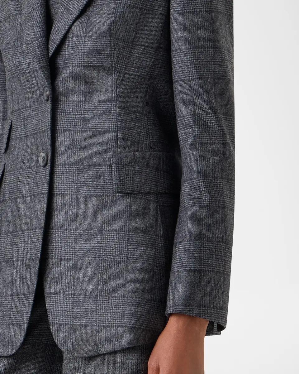Akris Arie Prince of Whales Wool Flannel Single-Breasted Jacket | Thumbnail 4 Akris Arie Prince of Whales Wool Flannel Single-Breasted Jacket | Thumbnail 4