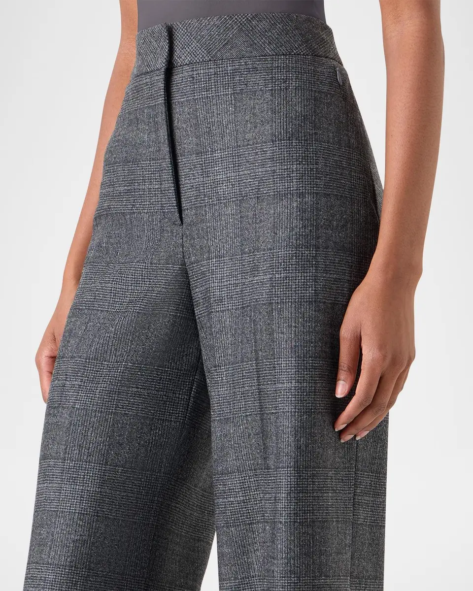 Akris Fior Prince of Whales Wool Flannel Wide-Leg Pants | Thumbnail 5 Akris Fior Prince of Whales Wool Flannel Wide-Leg Pants | Thumbnail 5