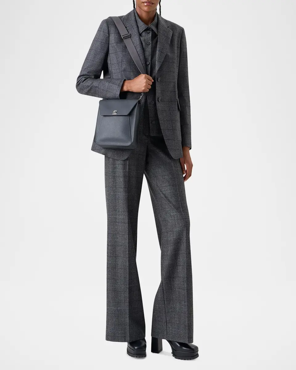 Akris Fior Prince of Whales Wool Flannel Wide-Leg Pants | Thumbnail 7 Akris Fior Prince of Whales Wool Flannel Wide-Leg Pants | Thumbnail 7