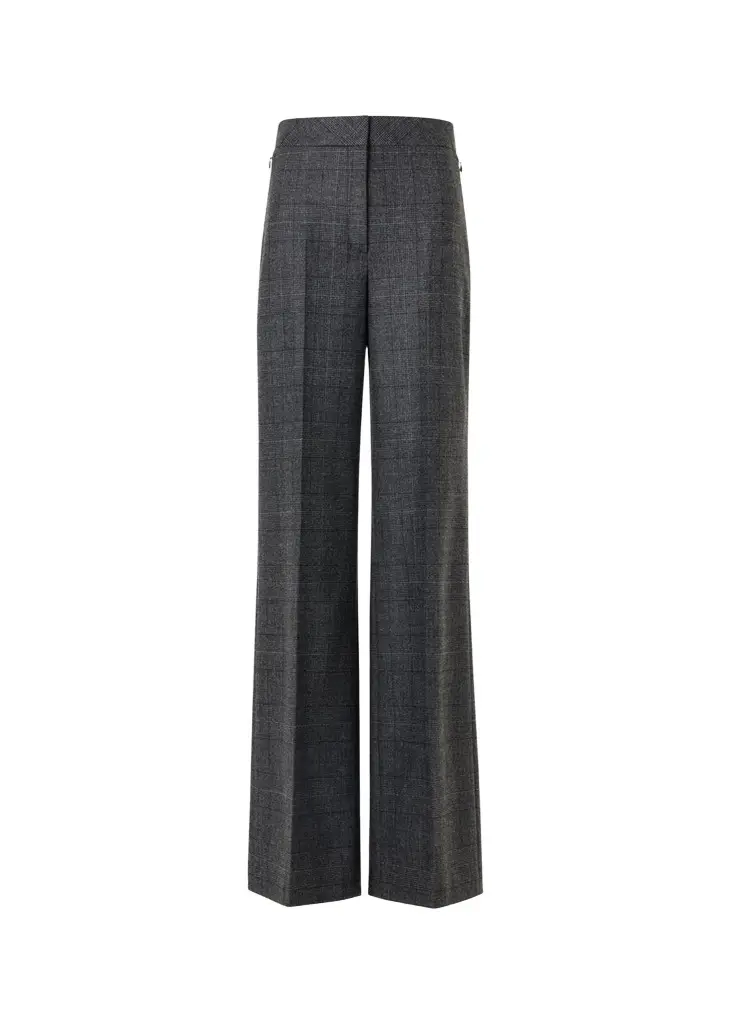 Akris Fior Prince of Whales Wool Flannel Wide-Leg Pants | Image 1 Akris Fior Prince of Whales Wool Flannel Wide-Leg Pants | Image 1