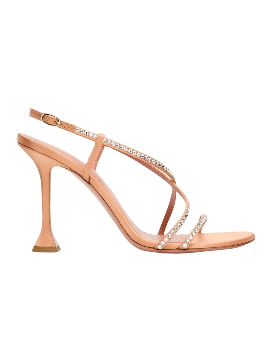 Sally 95MM Crystal-Embellished Silk Sandals Sally 95MM Crystal-Embellished Silk Sandals