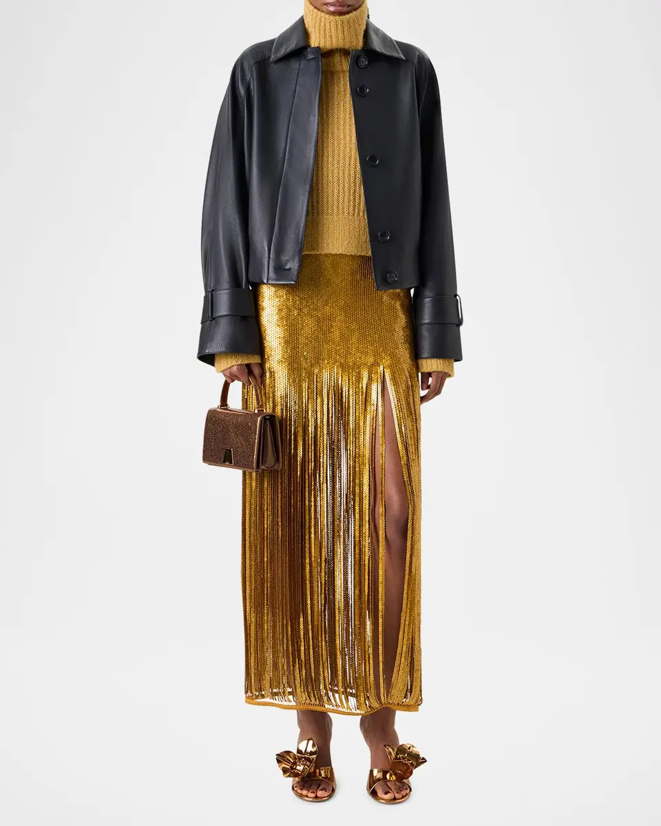 Akris Sequined Fringe Midi Skirt | Thumbnail 2 Akris Sequined Fringe Midi Skirt | Thumbnail 2