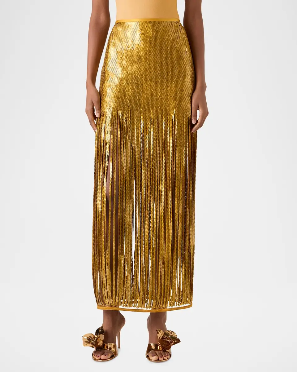 Akris Sequined Fringe Midi Skirt | Thumbnail 6 Akris Sequined Fringe Midi Skirt | Thumbnail 6