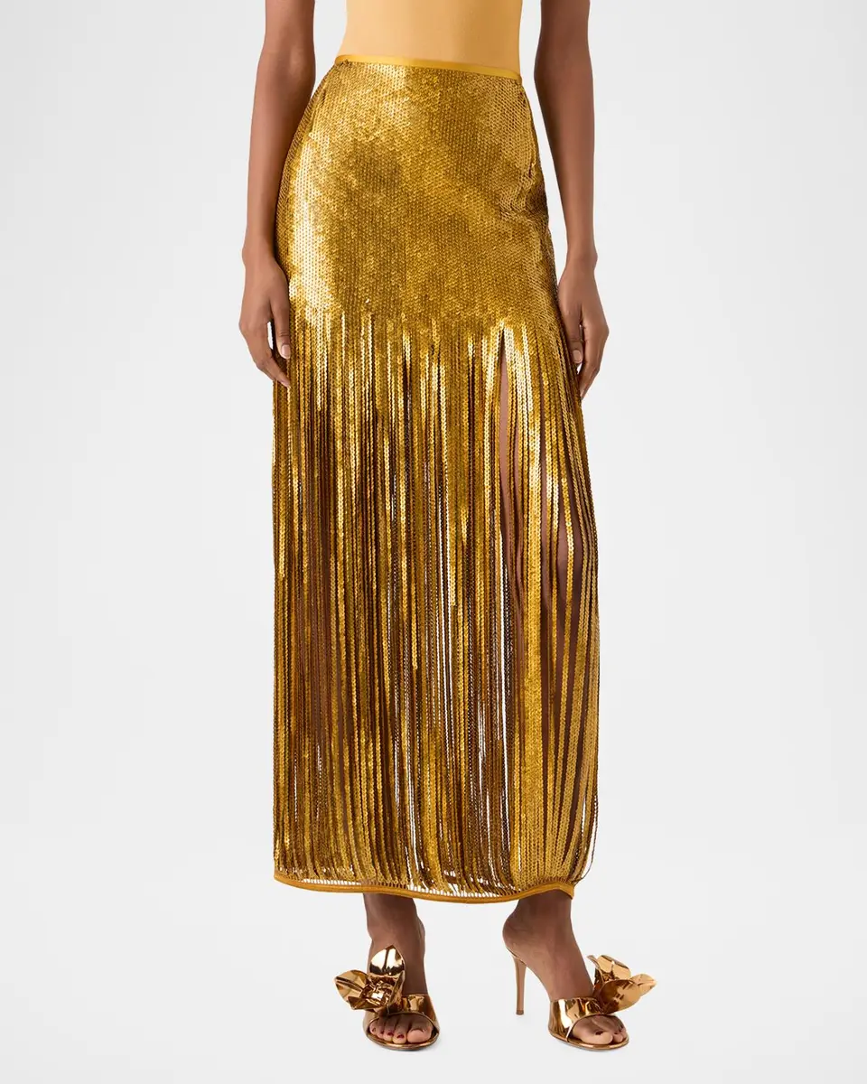 Akris Sequined Fringe Midi Skirt | Thumbnail 8 Akris Sequined Fringe Midi Skirt | Thumbnail 8