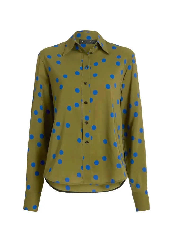 Proenza Schouler Paz Polka-Dot Button-Down Shirt | Image 1 Proenza Schouler Paz Polka-Dot Button-Down Shirt | Image 1