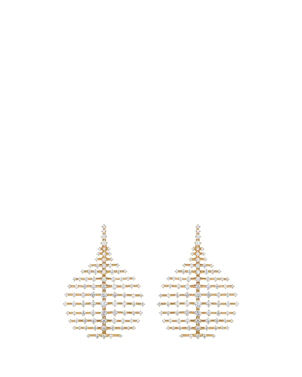 Fernando Jorge 18K Yellow Gold Small Disco Earrings with Diamonds | Thumbnail 2