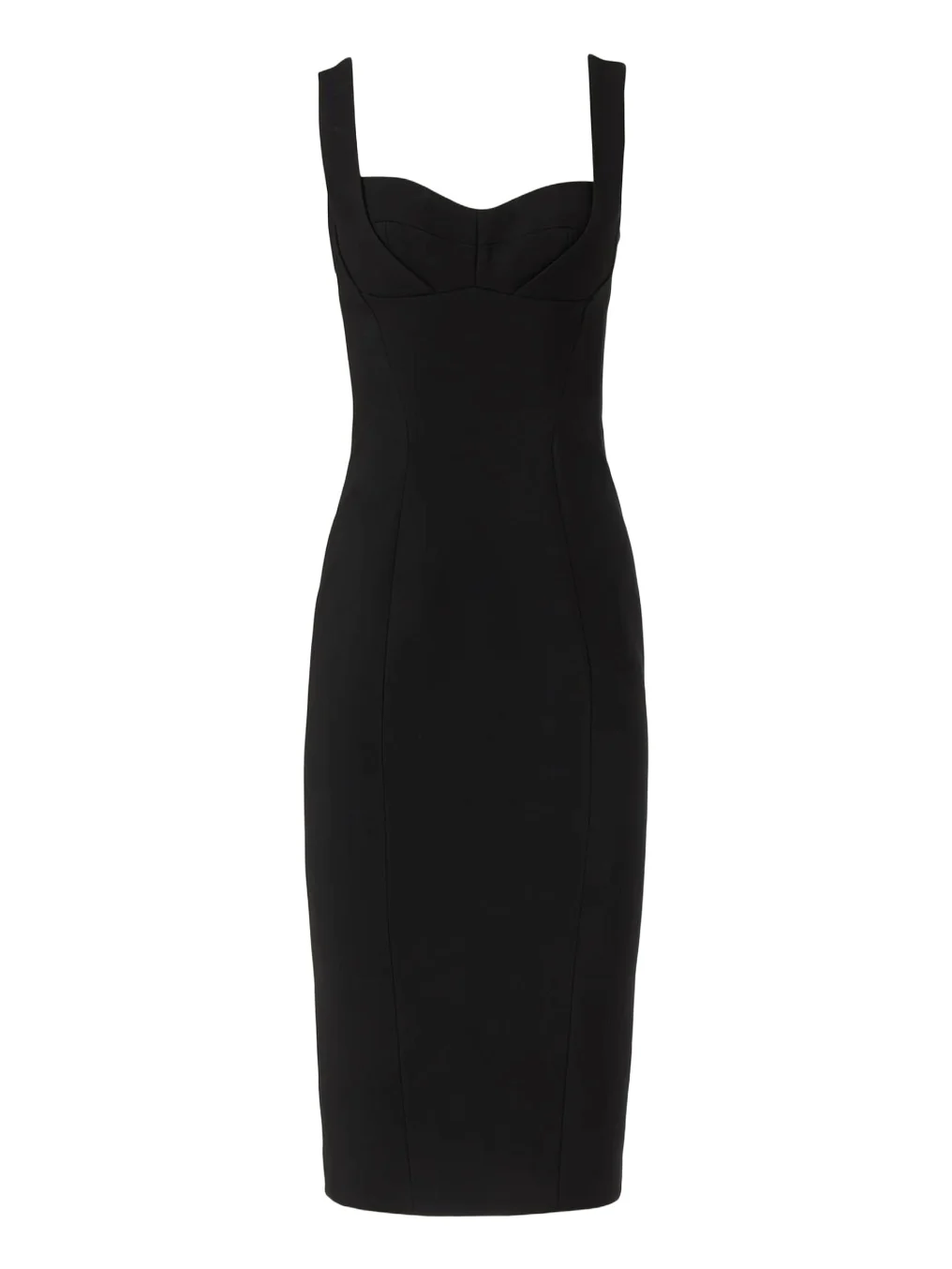Avera Sculpted Crepe Sleeveless Midi Dress