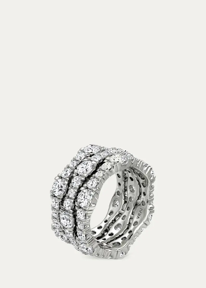 VRAI 14K White Gold Lab-Grown Diamond Multi-Row Ring | Thumbnail 2 VRAI 14K White Gold Lab-Grown Diamond Multi-Row Ring | Thumbnail 2