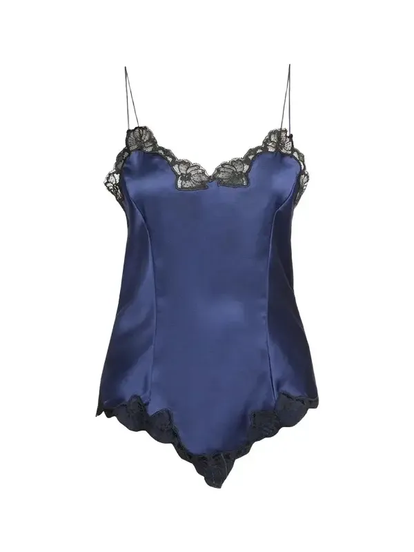 Amael Lace-Trim Silk Cami Top Amael Lace-Trim Silk Cami Top