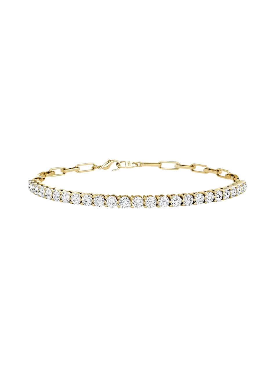 14K Yellow Gold Lab-Grown Diamond Paperclip Bracelet, 2.4tcw 14K Yellow Gold Lab-Grown Diamond Paperclip Bracelet, 2.4tcw