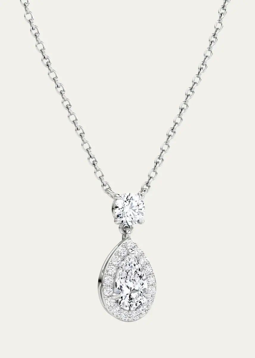 VRAI 14K White Gold Lab-Grown Diamond Single Pear Pendant Necklace | Thumbnail 3 VRAI 14K White Gold Lab-Grown Diamond Single Pear Pendant Necklace | Thumbnail 3