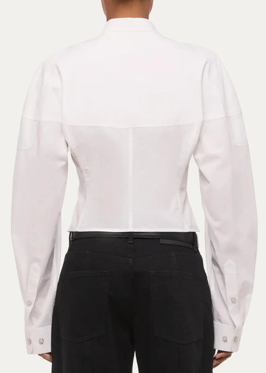 Helmut Lang Cotton Poplin Saddle Shirt | Thumbnail 3 Helmut Lang Cotton Poplin Saddle Shirt | Thumbnail 3