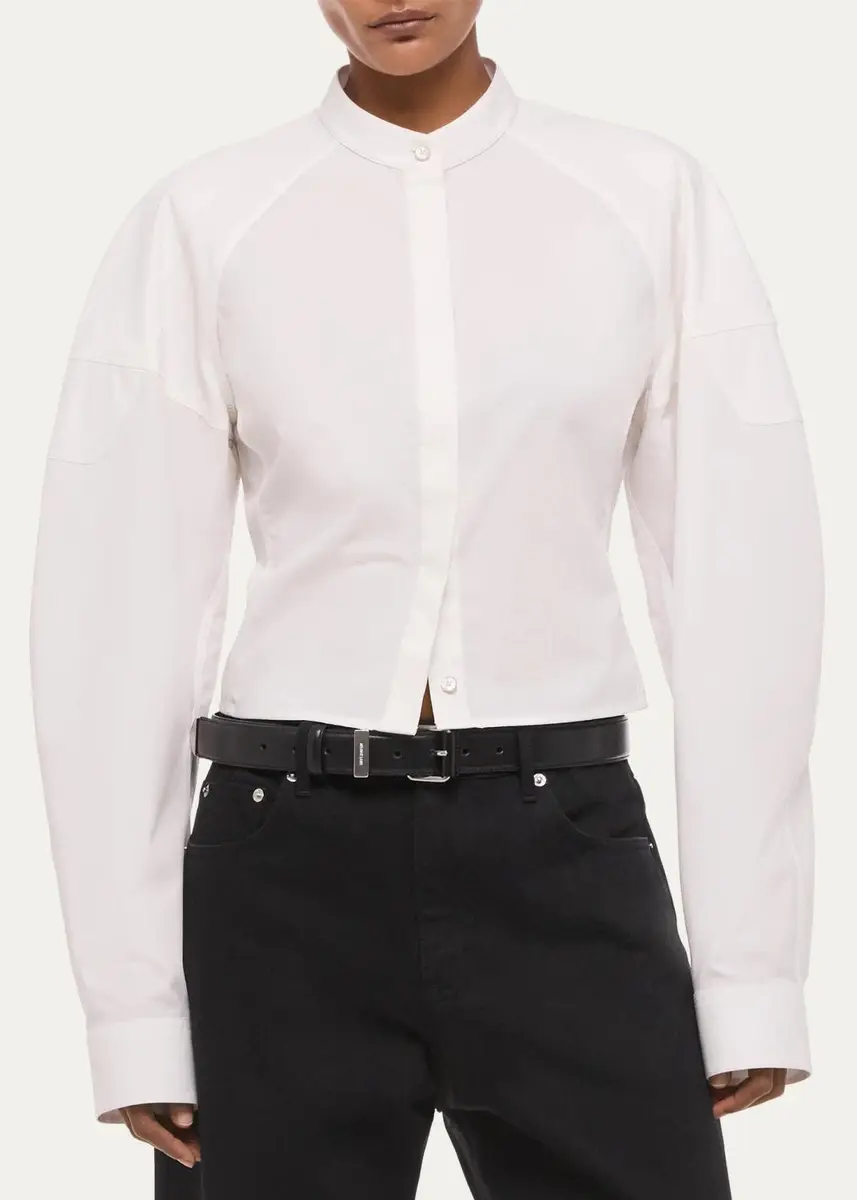 Helmut Lang Cotton Poplin Saddle Shirt | Thumbnail 4 Helmut Lang Cotton Poplin Saddle Shirt | Thumbnail 4