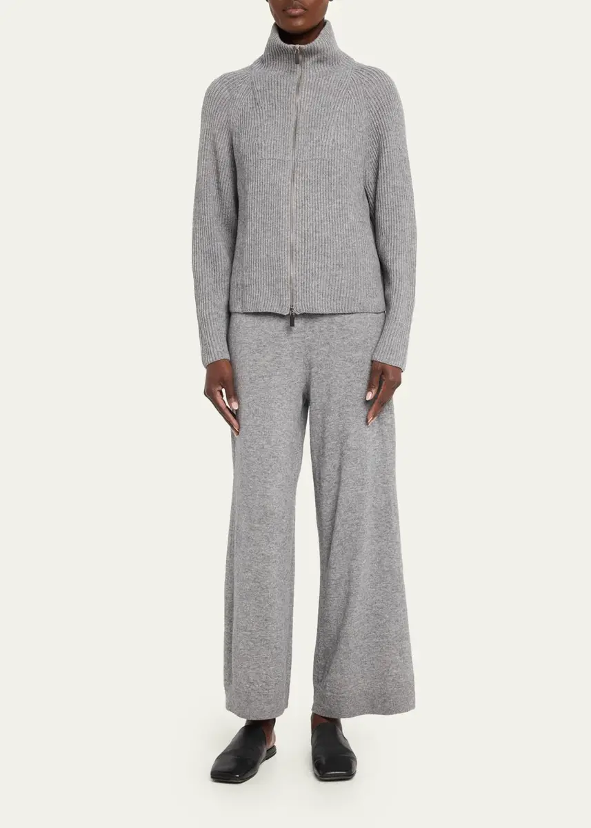 Lafayette 148 New York Zip-Front Rib Knit Cardigan | Thumbnail 2