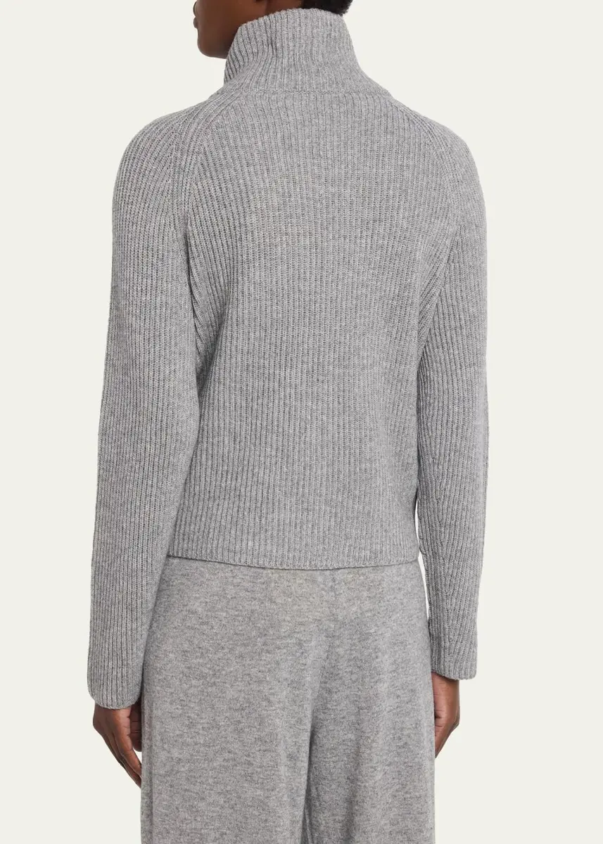 Lafayette 148 New York Zip-Front Rib Knit Cardigan | Thumbnail 3