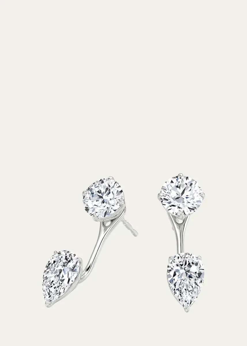 VRAI 14K White Gold Lab-Grown Diamond Solitaire Studs with Earring Jackets | Thumbnail 3 VRAI 14K White Gold Lab-Grown Diamond Solitaire Studs with Earring Jackets | Thumbnail 3