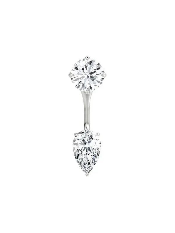 14K White Gold Lab-Grown Diamond Solitaire Studs with Earring Jackets 14K White Gold Lab-Grown Diamond Solitaire Studs with Earring Jackets