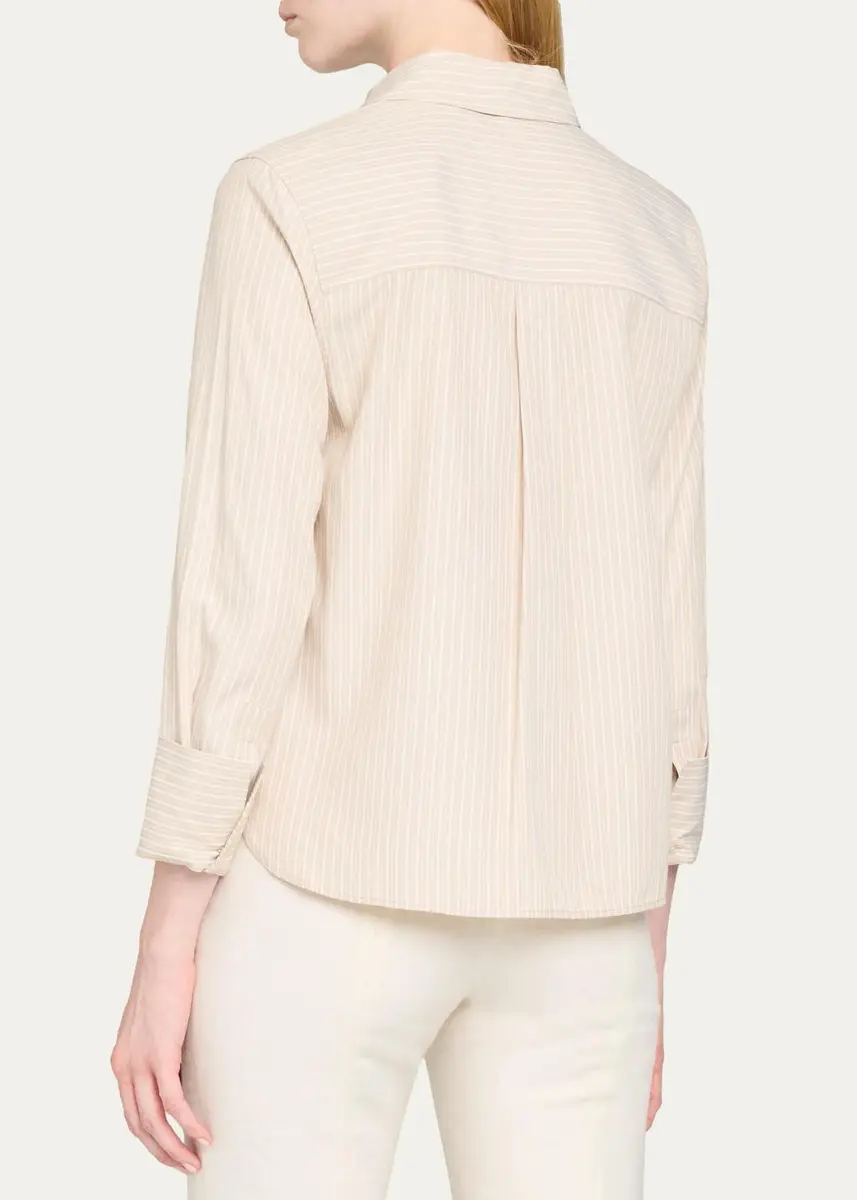 Kobi Halperin Alexie Striped Button-Front Blouse | Thumbnail 3
