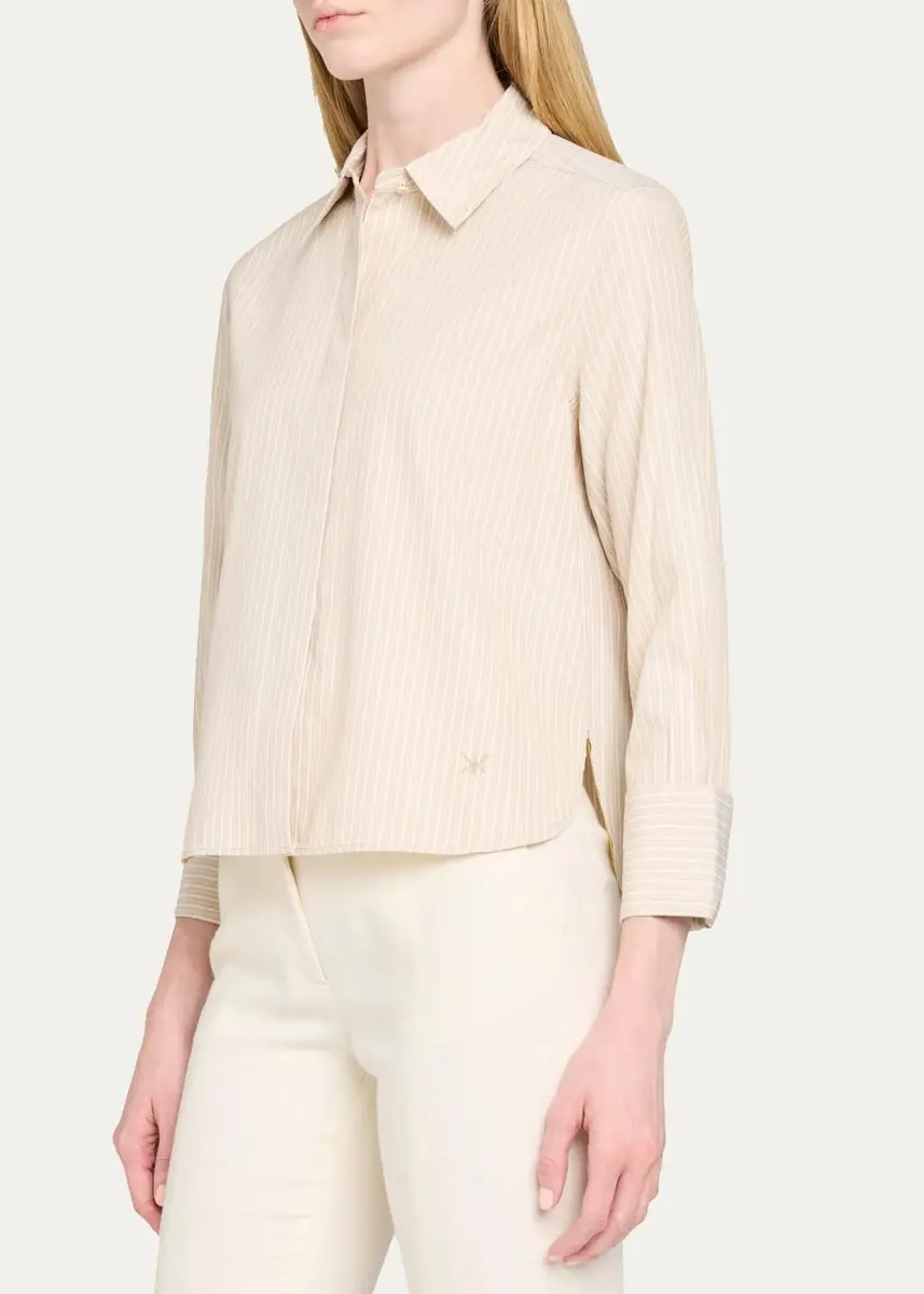 Kobi Halperin Alexie Striped Button-Front Blouse | Thumbnail 4