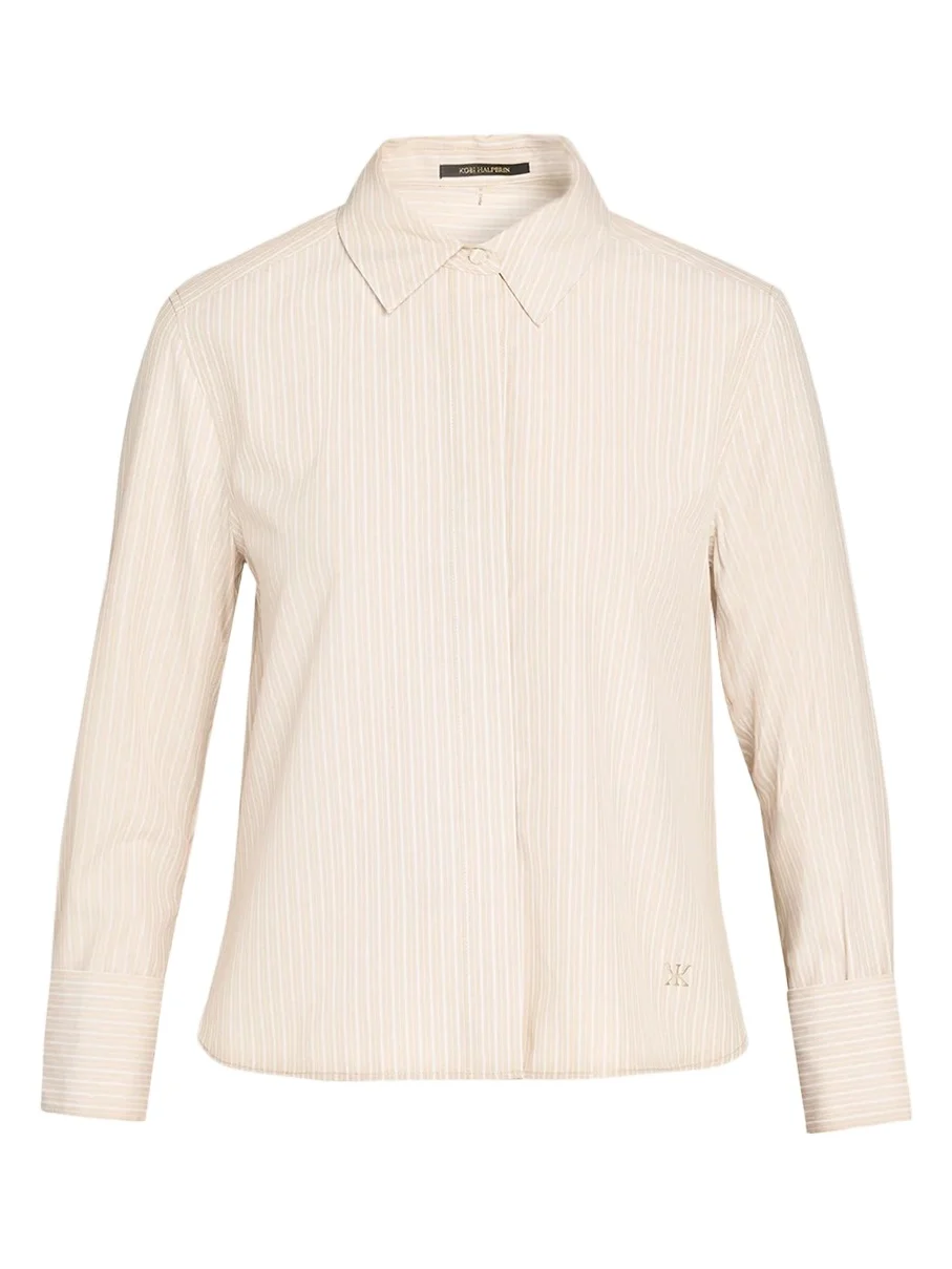 Alexie Striped Button-Front Blouse Alexie Striped Button-Front Blouse