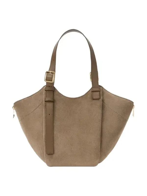 Loewe Hammock Flip Suede Top-Handle Bag