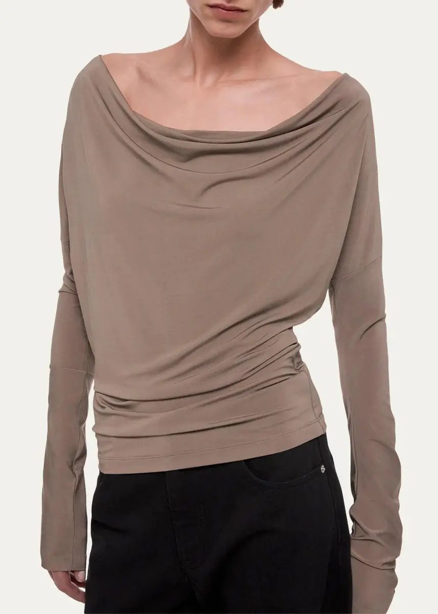Helmut Lang Open-Back Cowlneck Top | Thumbnail 4 Helmut Lang Open-Back Cowlneck Top | Thumbnail 4